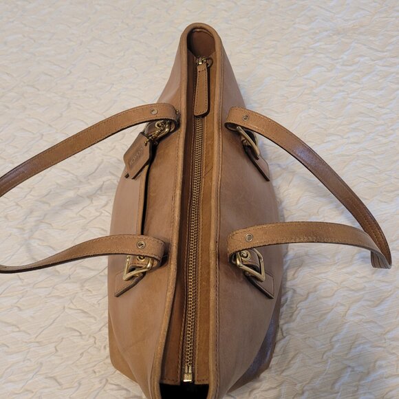 RARE COACH - Vintage Glove-Tanned Cowhide Smooth Leather Legacy Market Tote - Picture 4 of 11